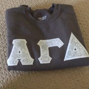 Alpha Gamma Delta stitched letters sweatshirt